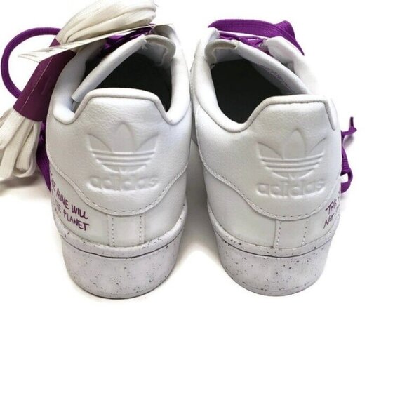 Adidas Originals Superstar Bold Lifestyle Sneakers Size 5.5 FY0129 White Purple - Picture 7 of 9